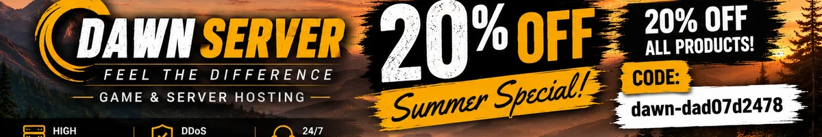 20% summer discount on all game servers